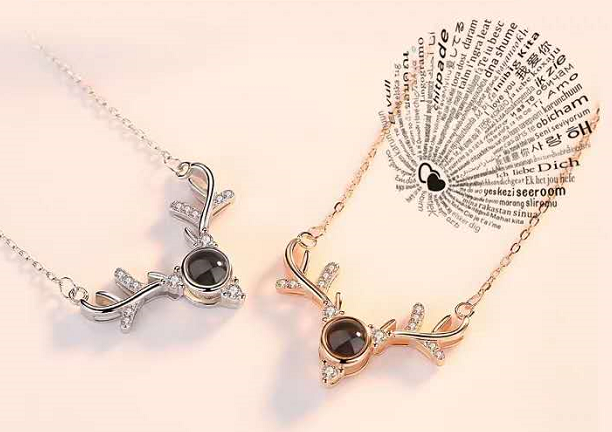 100種語言、照片刻字、愛的記憶項鏈激光打標效果圖